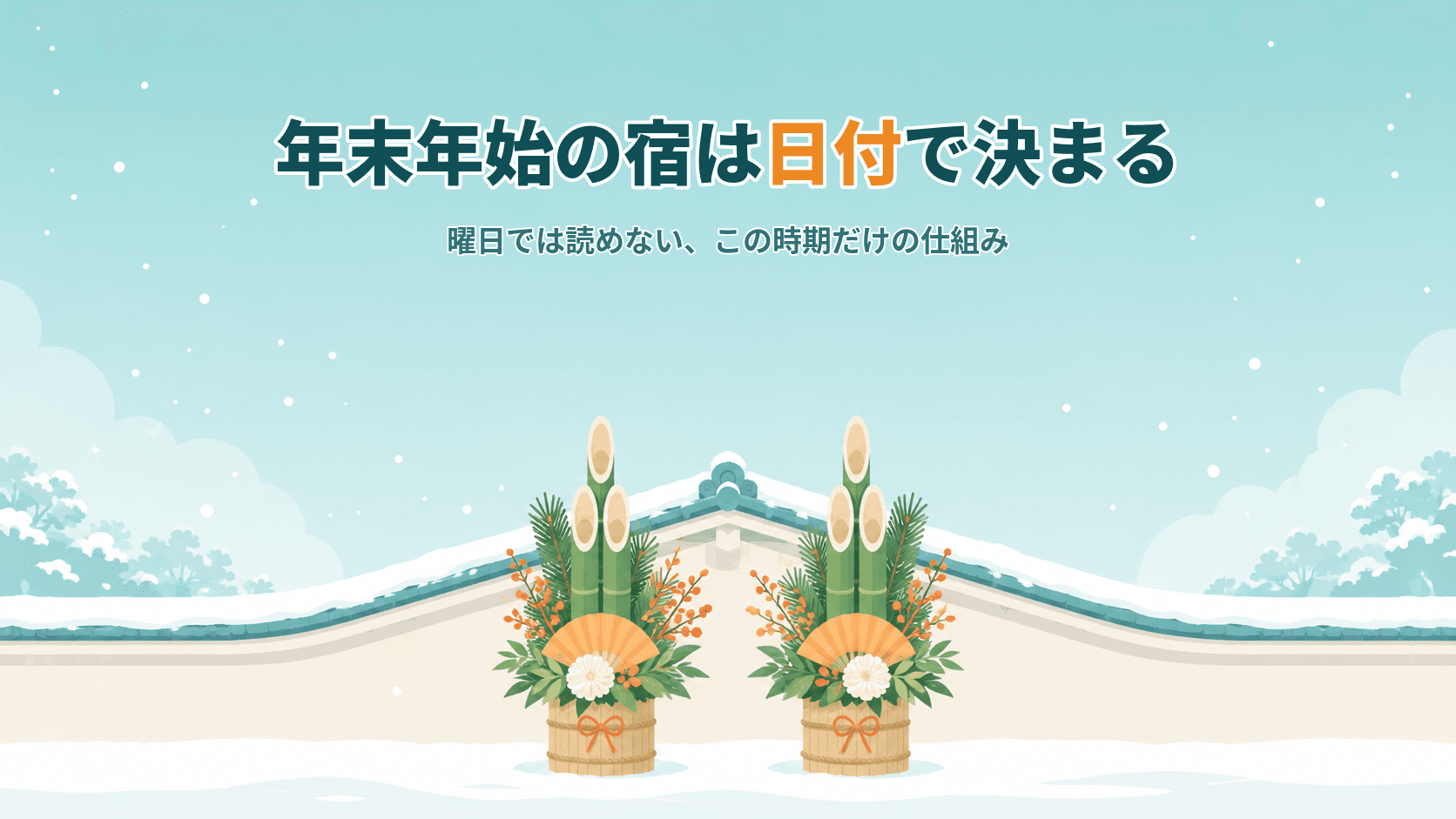年末年始の宿はいつ予約する?料金が決まる仕組みと2026年末の日並び