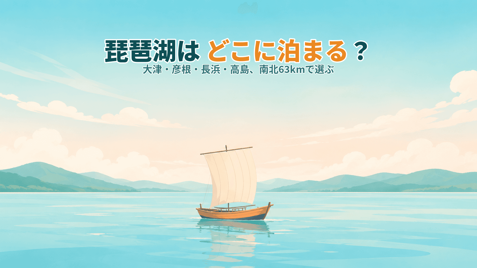 滋賀・琵琶湖はどこに泊まる?大津・彦根・長浜・高島、南北63kmの湖で選ぶ宿ガイド
