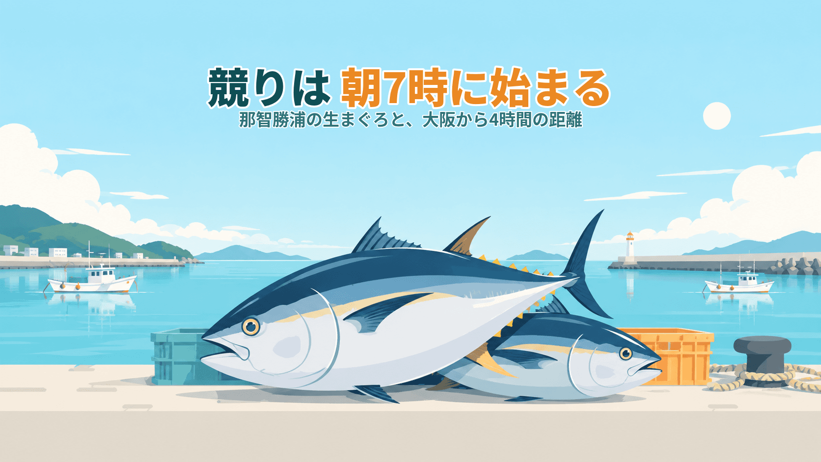 勝浦のまぐろの競りは、泊まらないと見られない?朝7時の市場と、大阪から4時間の距離