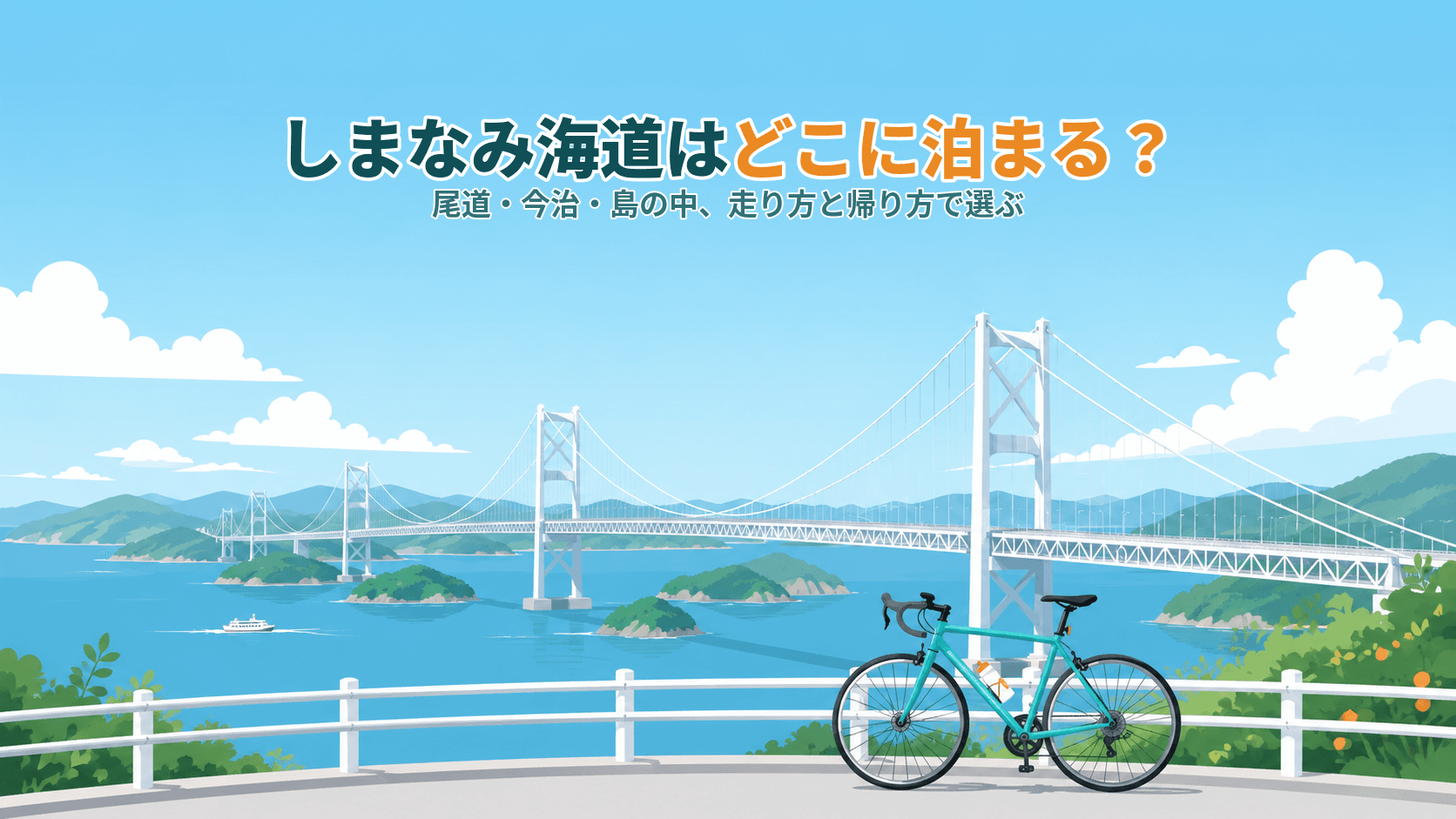 しまなみ海道はどこに泊まる?尾道・今治・島の中、走り方と帰り方で選ぶ宿ガイド