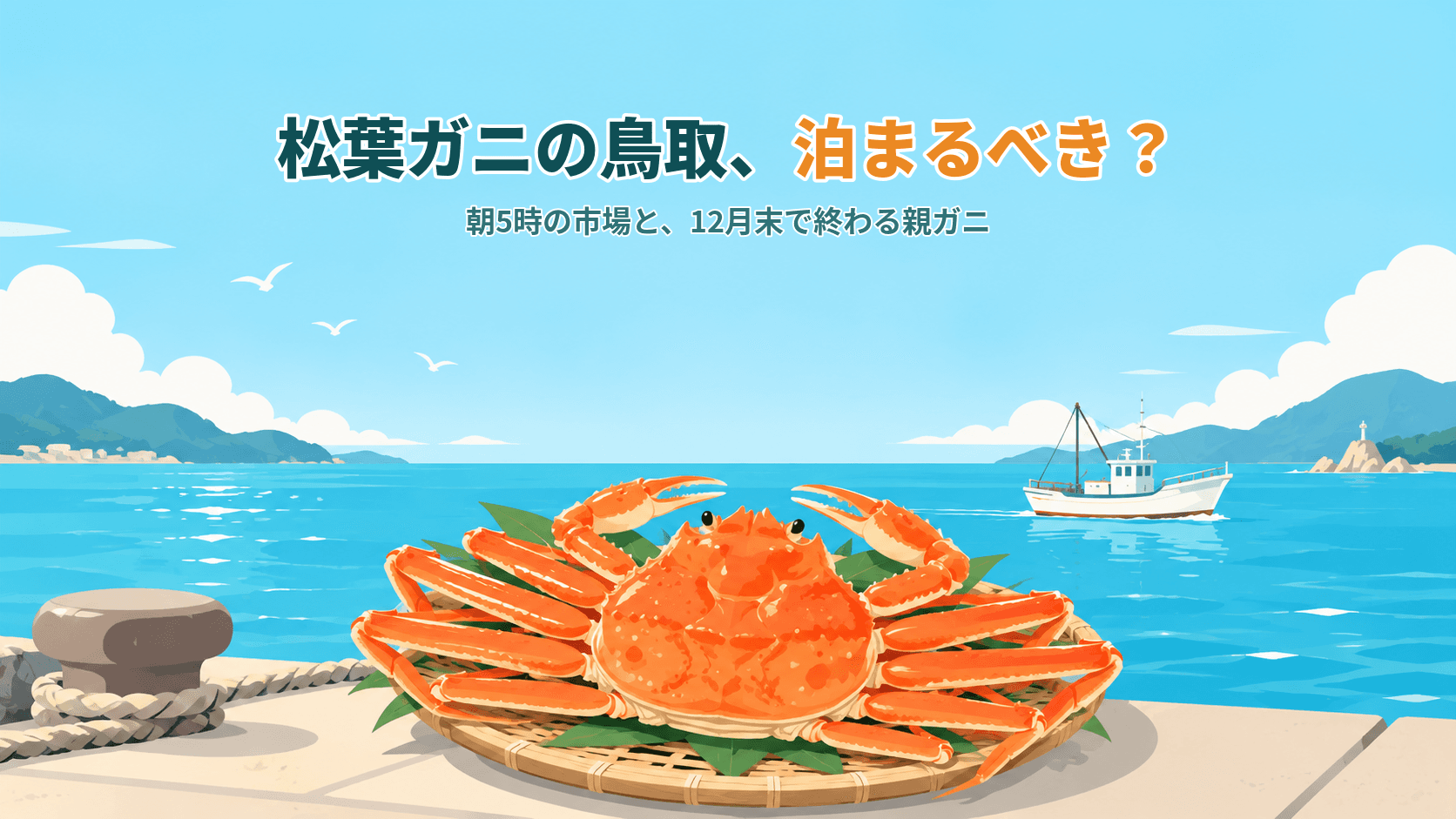 松葉ガニの季節、鳥取は泊まるべき?朝5時に開く市場と、12月末で終わる親ガニ